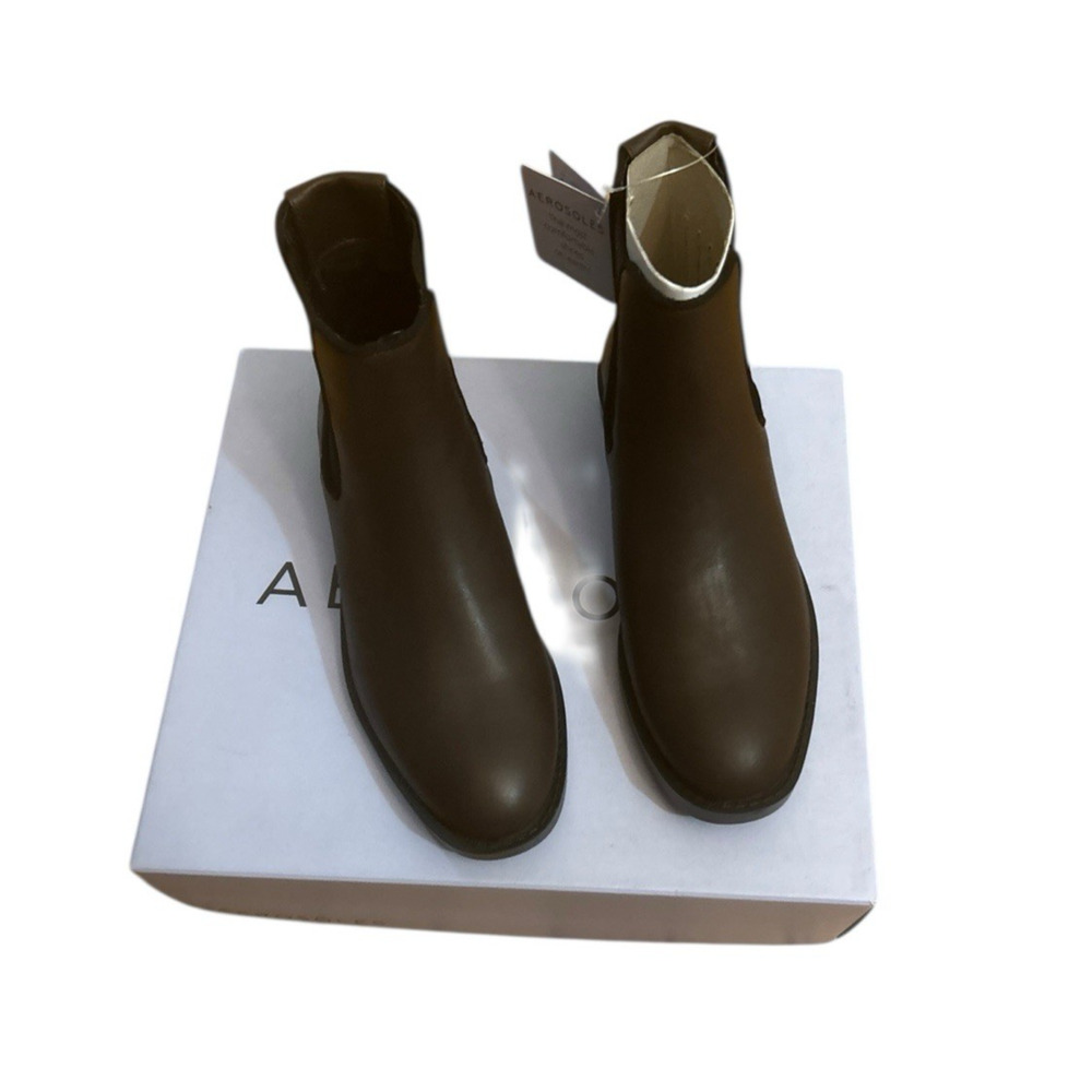 Aerosoles Womens Brown Boots Tropea Java Pu Leather Size 7.5W WIDE NEW IN BOX